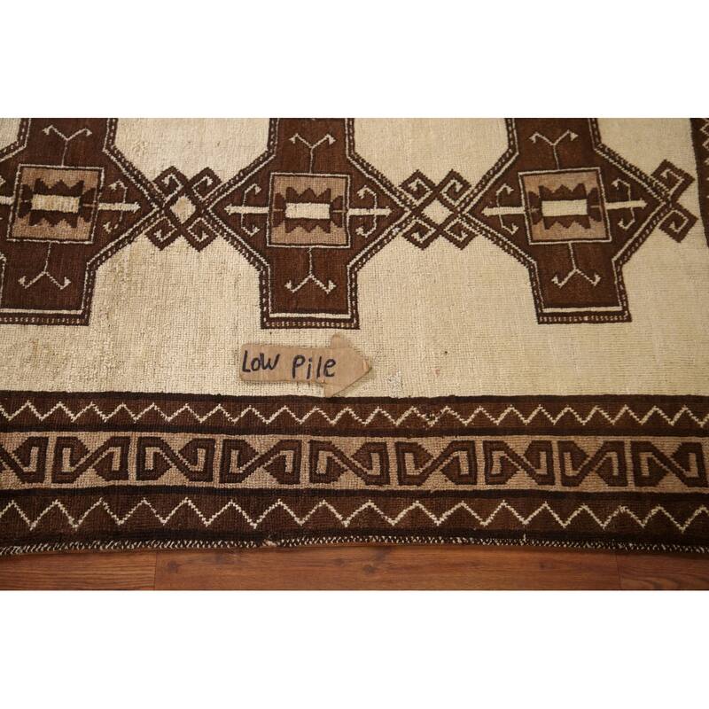 Geometric Gabbeh Persian Vintage Area Rug Handmade Wool Carpet - 3'5"x 6'3"