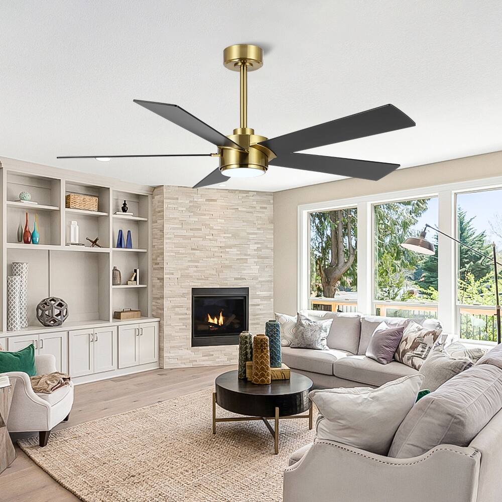 MLiAN 54 In. 5 Blades Indoor LED Ceiling Fan with Remote Control - 54"