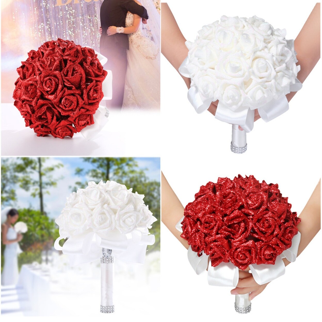 artificial silk roses