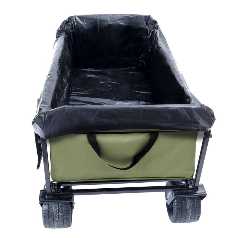 440 lb Collapsible Floral Wagon Cart with 360° Swivel Wheels