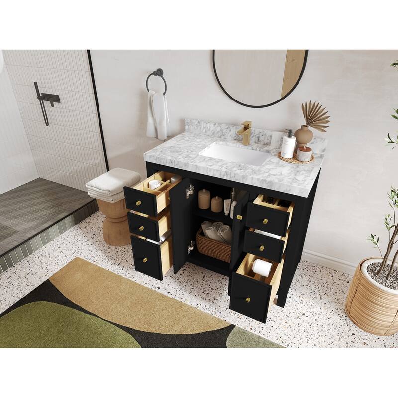 Willow Collections 42 in. W x 22 in. D Chicago Single Sink Bathroom Vanity with Countertop