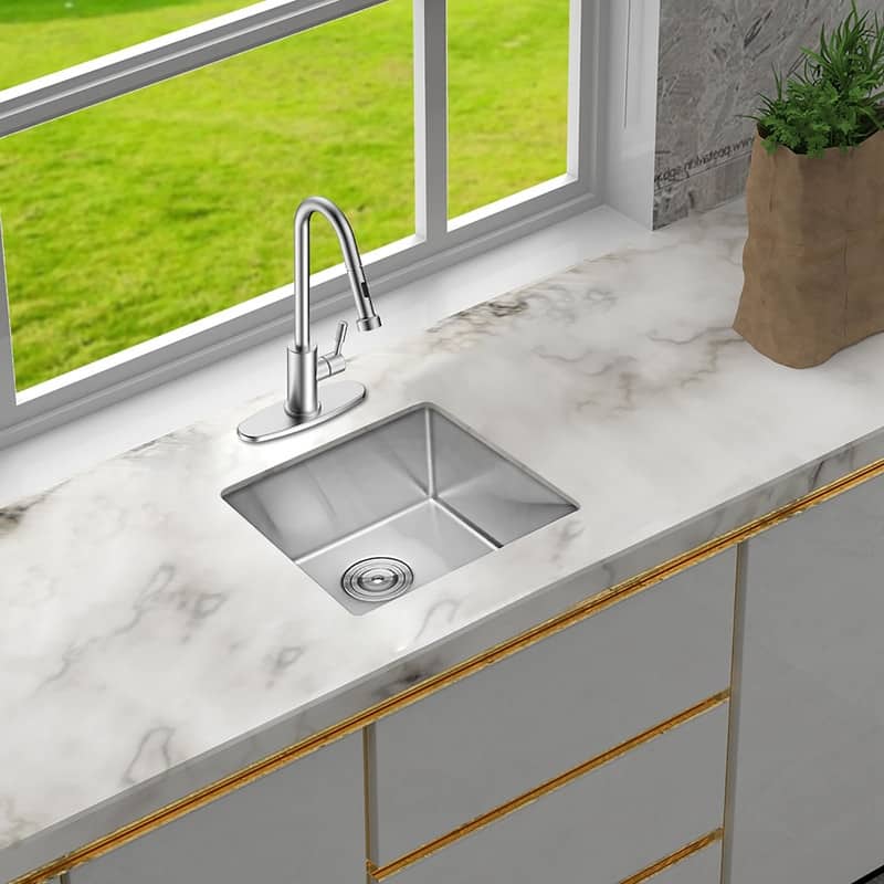 23 inch Undermount Deep Single Bowl 16 Gauge Stainless Steel Sink