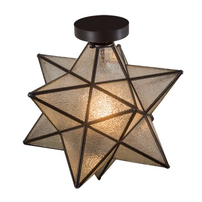 Meyda Tiffany 186688 Moravian Star 18" Wide Semi-Flush Ceiling Fixture