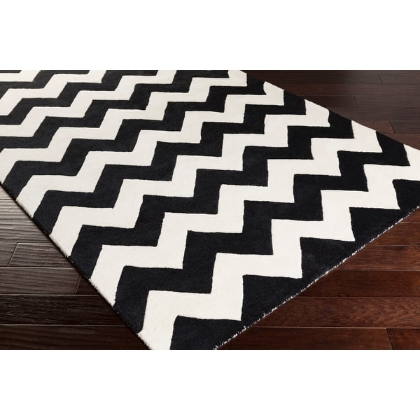 Hand Tufted Luci Chevron Wool Rug Overstock 9207882