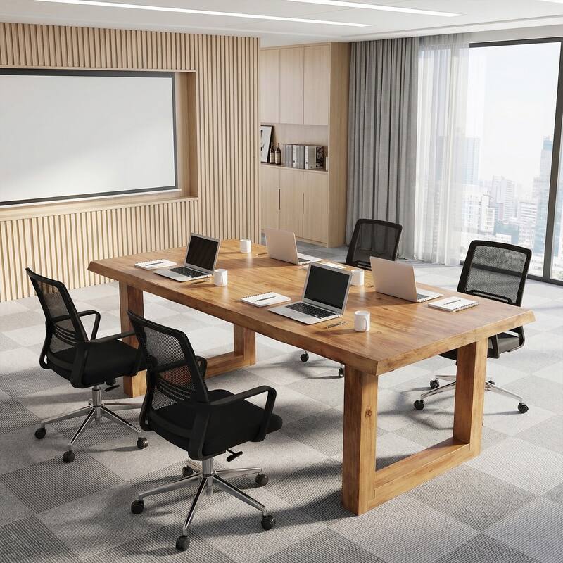 63 Inch Solid Wood Computer Desk for Home Office