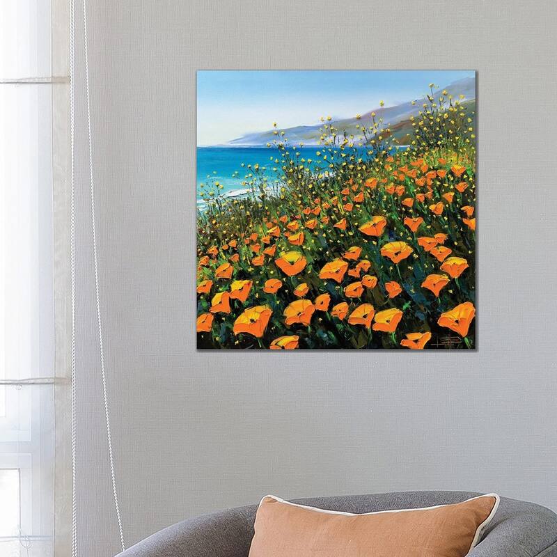 iCanvas "Poppies In The Springtime II" by Lisa Elley Canvas Print - 26x26x1.5