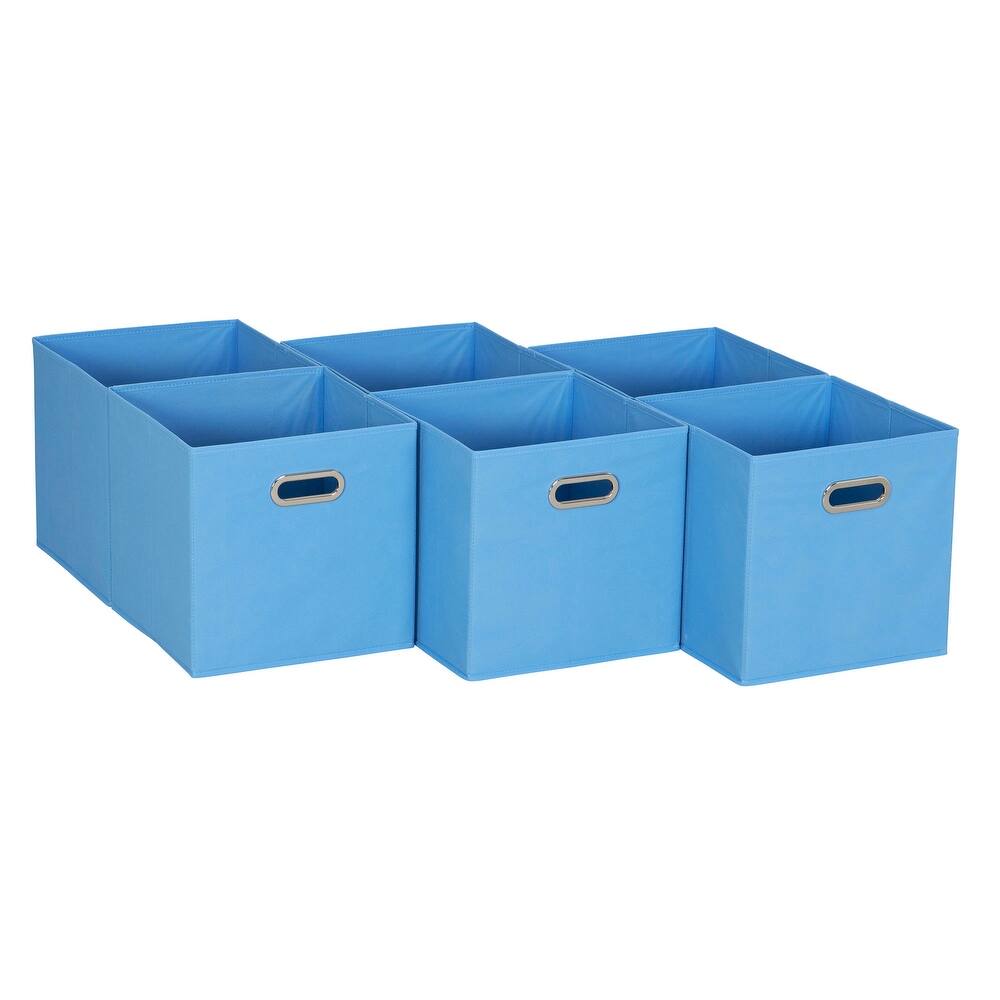 Household Essentials Open Fabric Cube Storage Bins, Set of 6
