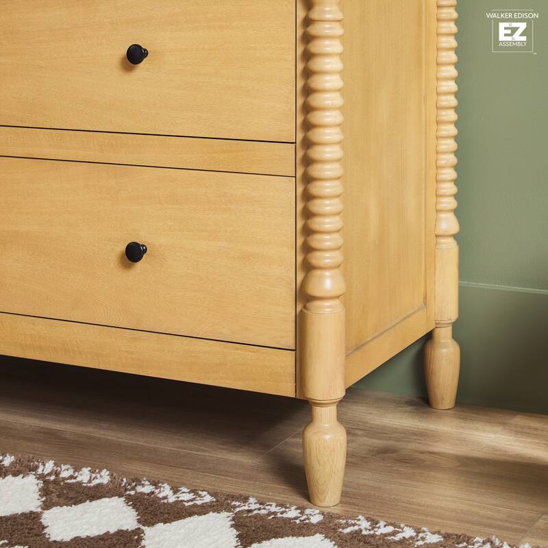 Walker Edison Easy Assembly 5-Drawer Dresser with Wood-Turning Detail