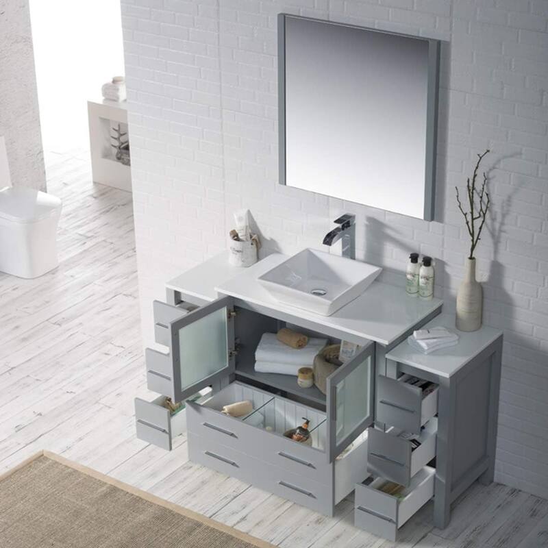 Blossom Sydney 60 Inch Bathroom Vanity with 2 Side Cabinets & Mirrors
