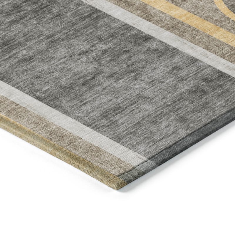 Machine Washable Indoor/ Outdoor Chantille Mid Century Modern Rug