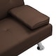 preview thumbnail 23 of 22, Modern Sofa Bed with Armrest Two Cup Holders