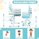 preview thumbnail 5 of 8, Gymax Kid's Study Desk & Chair Set Height Adjustable with Tilt Desktop