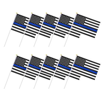 Small American Flags on Stick /Small US Flags/Handheld American 10pack American Flagpole Mini American Stick Flag