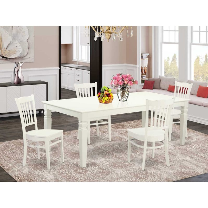 Dining Room Table Set - 9 Piece Kitchen Table with Chairs - Modern Farmhouse Style