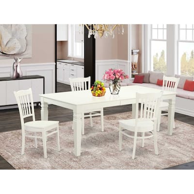 Dining Room Table Set - 9 Piece Kitchen Table with Chairs - Modern Farmhouse Style