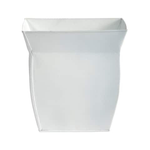 8" Fluted Metal Square Planter