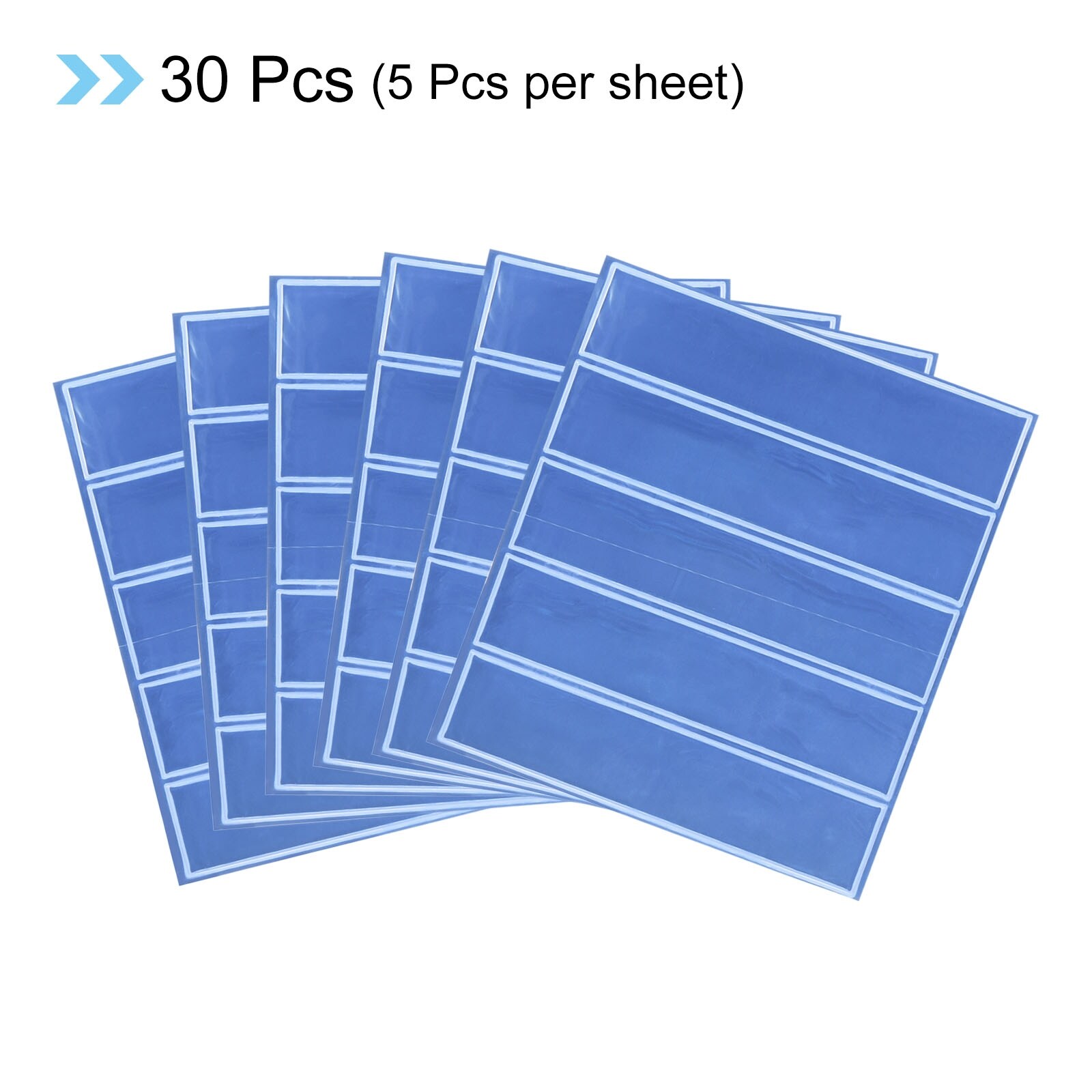 Reflective Stickers, 30in6 Sets 4.5x1 Inch Safety Tape Strips, Light Blue -  Light Blue
