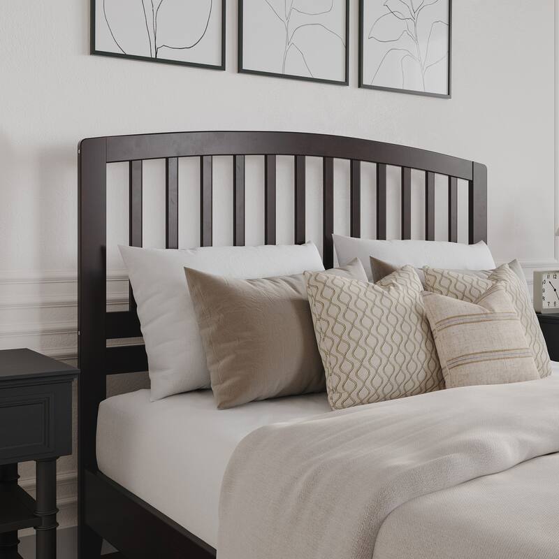 AFI Richmond Headboard with Attachable Charger - Espresso - Queen