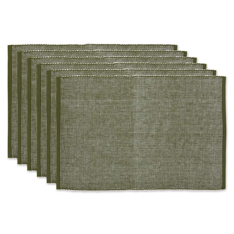 DII Black & White 2-Tone Ribbed Placemat (Set of 6)