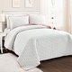 preview thumbnail 3 of 5, Lush Decor Dandelion Fairy Ombre Pastel Rainbow Reversible Print Quilt Set