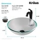 preview thumbnail 24 of 33, Kraus Glass Vessel Sink, Bathroom Faucet, Pop Up Drain, Mounting Ring