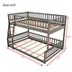 preview thumbnail 5 of 6, Solid Pine Wood Full XL Over Queen Bunk Bed w/Ladder & Guardrails,Grey