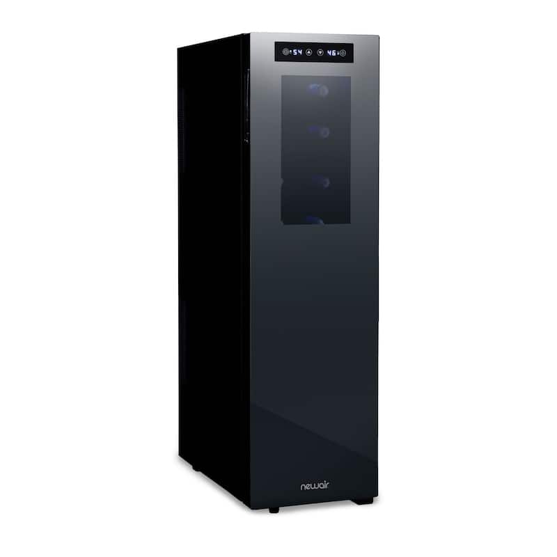 Newair Shadow-T Series Wine Cooler Refrigerator, 18 Bottle Dual Temperature Zone, Freestanding, Thermoelectric, Digital Control - Black