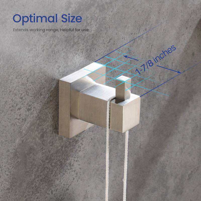 Cube Bathroom Towel & Robe Hook 2 Count