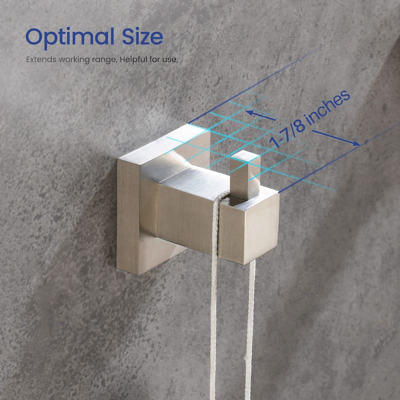 Cube Bathroom Towel & Robe Hook 3 Count