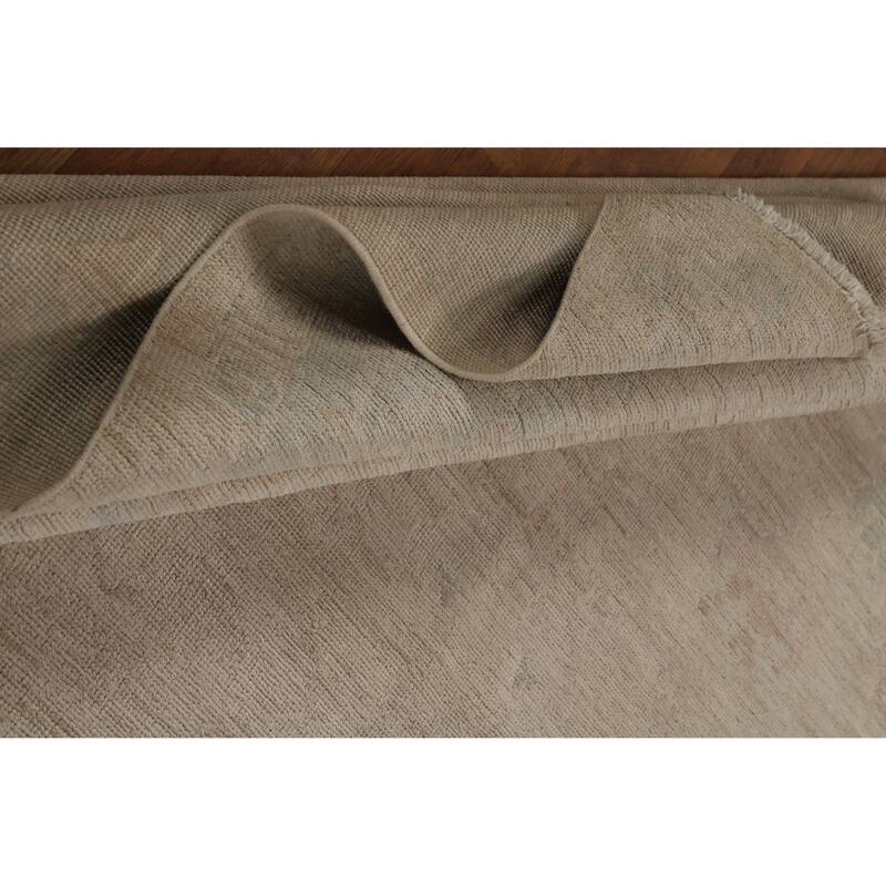 Transitional Oushak Turkish Rug Hand-Knotted Wool Carpet - 8'3"x 10'0"