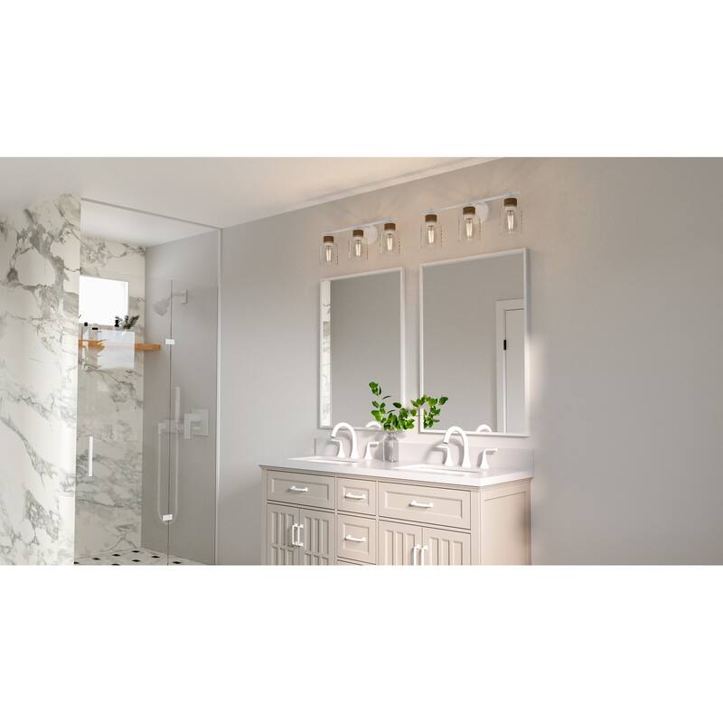 Baltic 3-Light Matte White Bath Light
