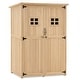 preview thumbnail 8 of 7, MCombo Large Outdoor Storage Cabinet Shed with Lock (46.9" x 22.4" x 66") , Wooden 1911 - 46.9" x 22.4" x 66"