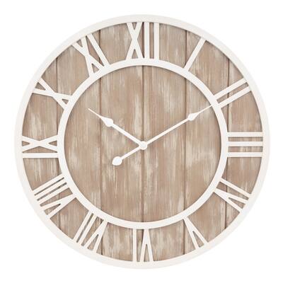La Crosse Clock 19.7-Inch Harper Wood Quartz Wall Clock