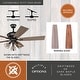 preview thumbnail 4 of 9, Clybourn 52 in. Bronze Ceiling Fan with Reversible Driftwood-Dark Maple Blades, 3-Light LED Wire Caged Light Kit and Pull Chain