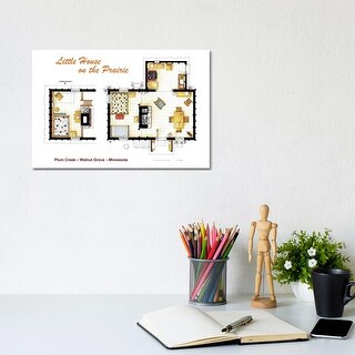"House from Little House On The Prairie" by TV Floorplans Canvas