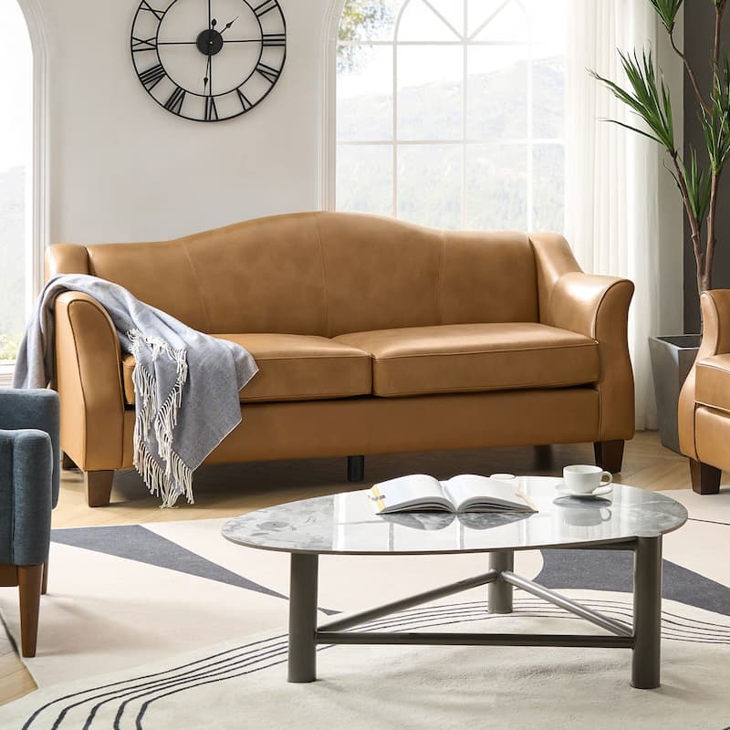 Franco Traditional Genuine Leather Sofa Set of 2 by HULALA HOME