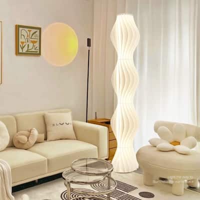 Modern Art Grass Skirts LED Floor Lamps 3 Colors Dimmable Tall Lamp
