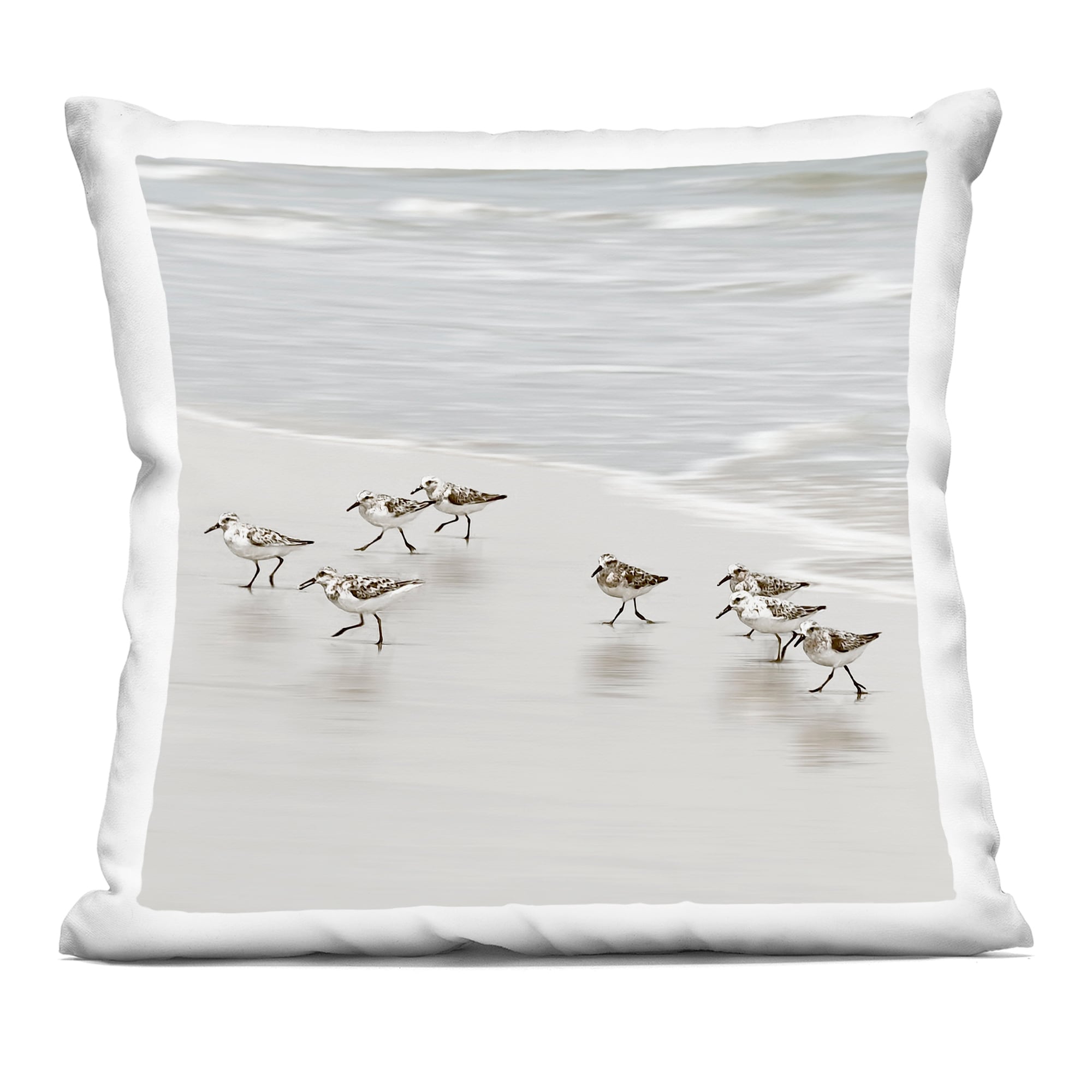 Stupell Beach Birds Scurrying Decorative Printed Throw Pillow Design by Natalie Carpentieri