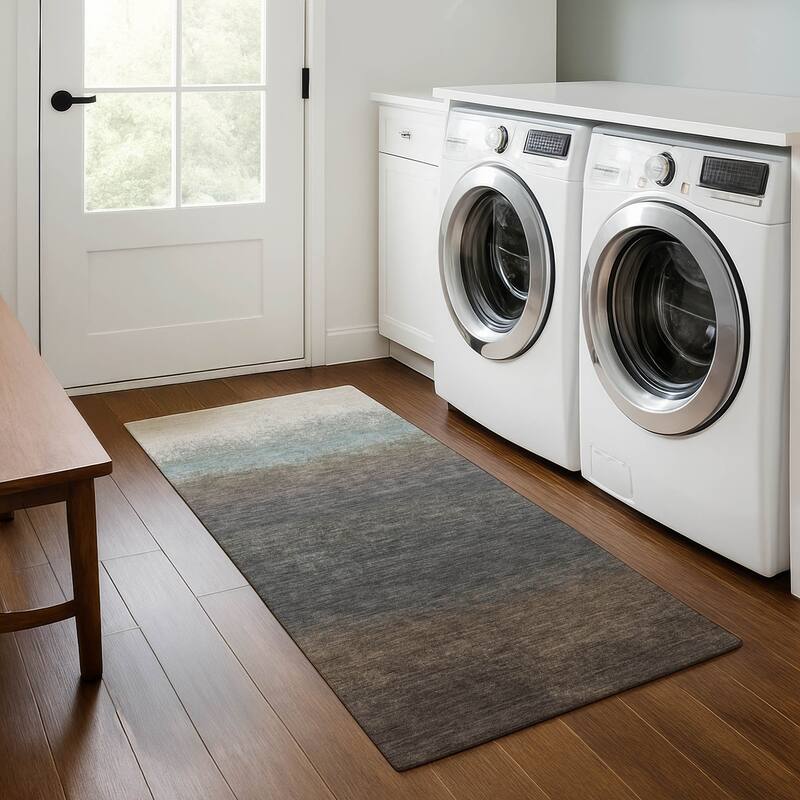 Premium Washable Super Soft Abstract Ombre Mayfield Rug - Brown - 2'3" x 7'6"