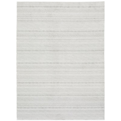 Davenport White Grey Geometric Casual Area Rug