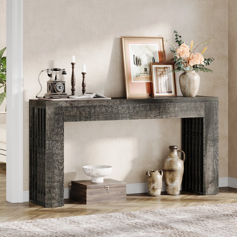 59'' Wood Console Sofa Table Behind The Couch for Entrance, Hallway