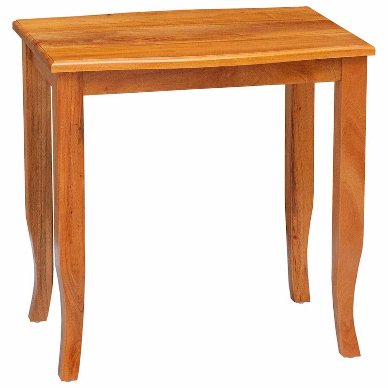 vidaXL Nesting Side Tables 3 pcs Natural Solid Mahogany Wood - 23.62 x 17.72 x 23.82 in
