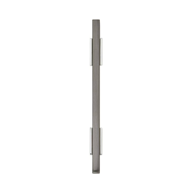 Urbanite 3-3/4 in (96 mm) Center-to-Center Polished Chrome/Black Chrome Cabinet Pull - 3.75