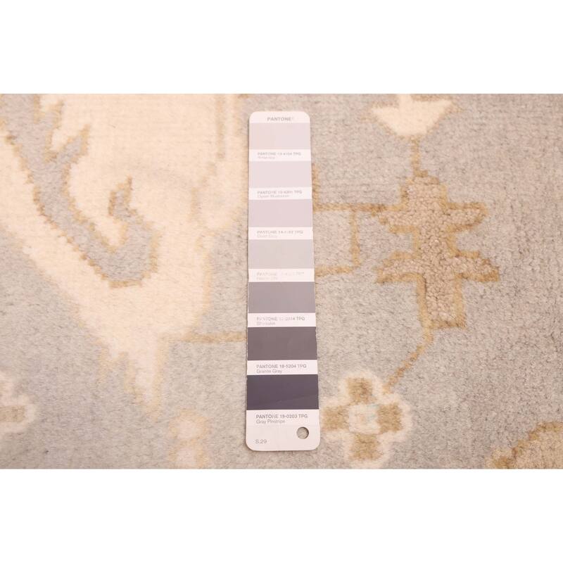 ECARPETGALLERY Hand-knotted Royal Oushak Light Grey Wool Rug - 7'11 x 10'0