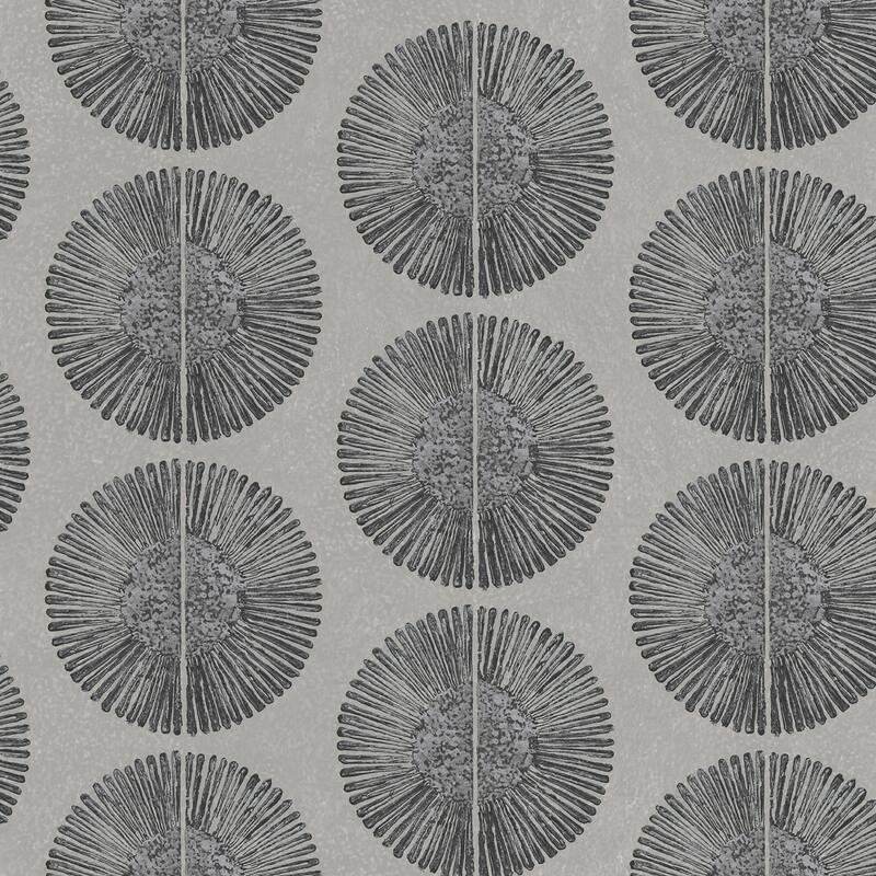 Galerie Wallcoverings Bazaar Geometric Soleil Design Non-woven Matte Wallpaper Roll - 33 feet x 21 inches - Grey