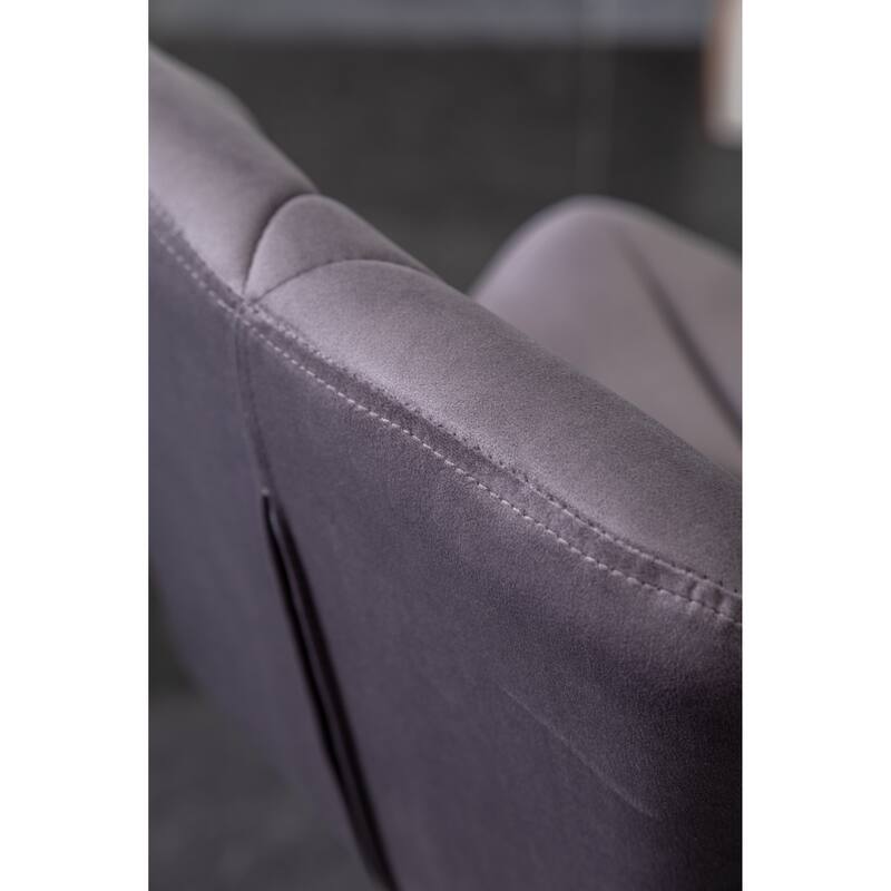 Roundhill Furniture Breni Velvet Diamond Tufted Swivel Adjustable Height Barstool, Set of 2