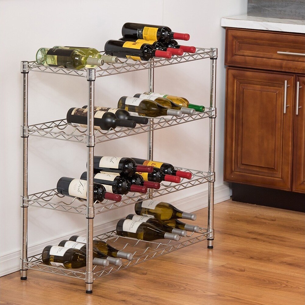 Chrome wine online racks