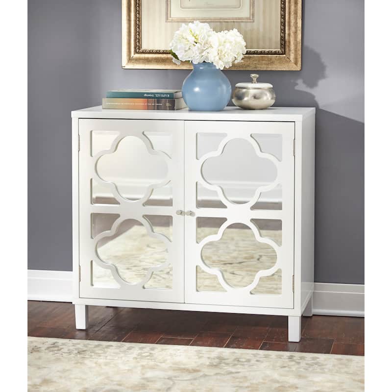 Lifestorey Broadway Mirrored Double Door Cabinet - White