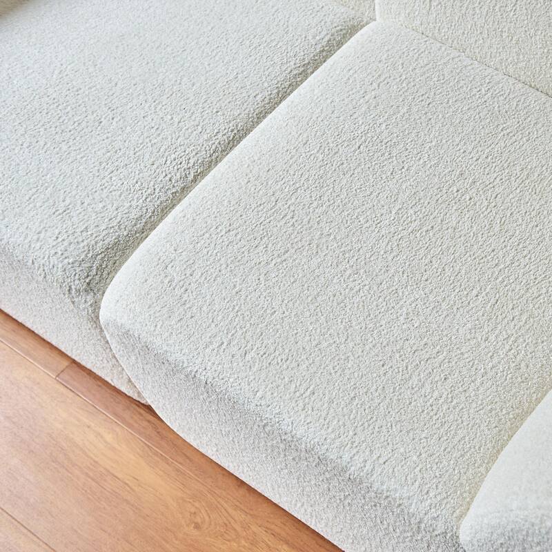 Velvet 2-Seater Sofa Couch, Chaise Lounge Sofa with High-Density Cushions, Corduroy Loveseat Sofa Recliner Sofa