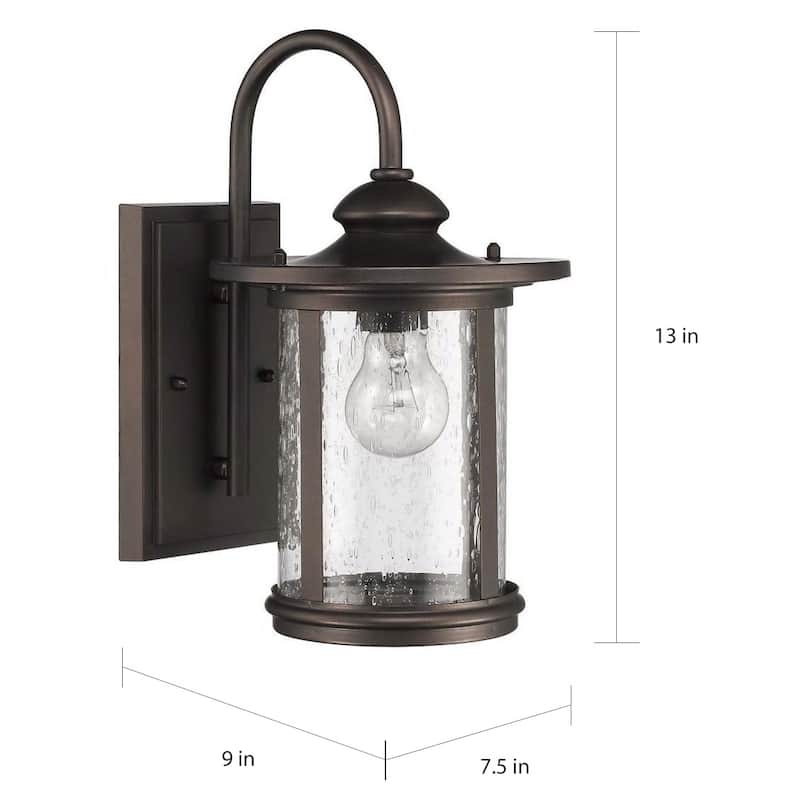 Rubbed Bronze 1-light Outdoor Wall Light